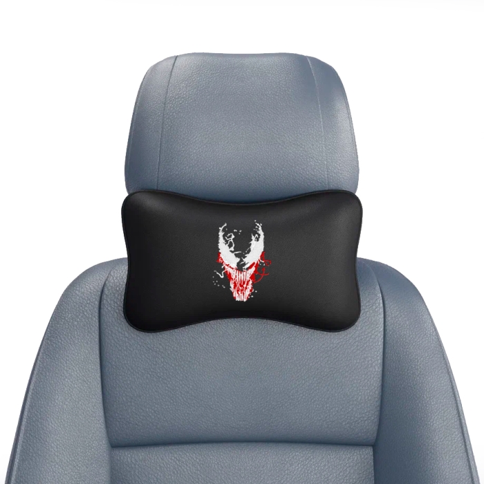 Подушки под шею Подушка под шею черная с вышивкой Venom